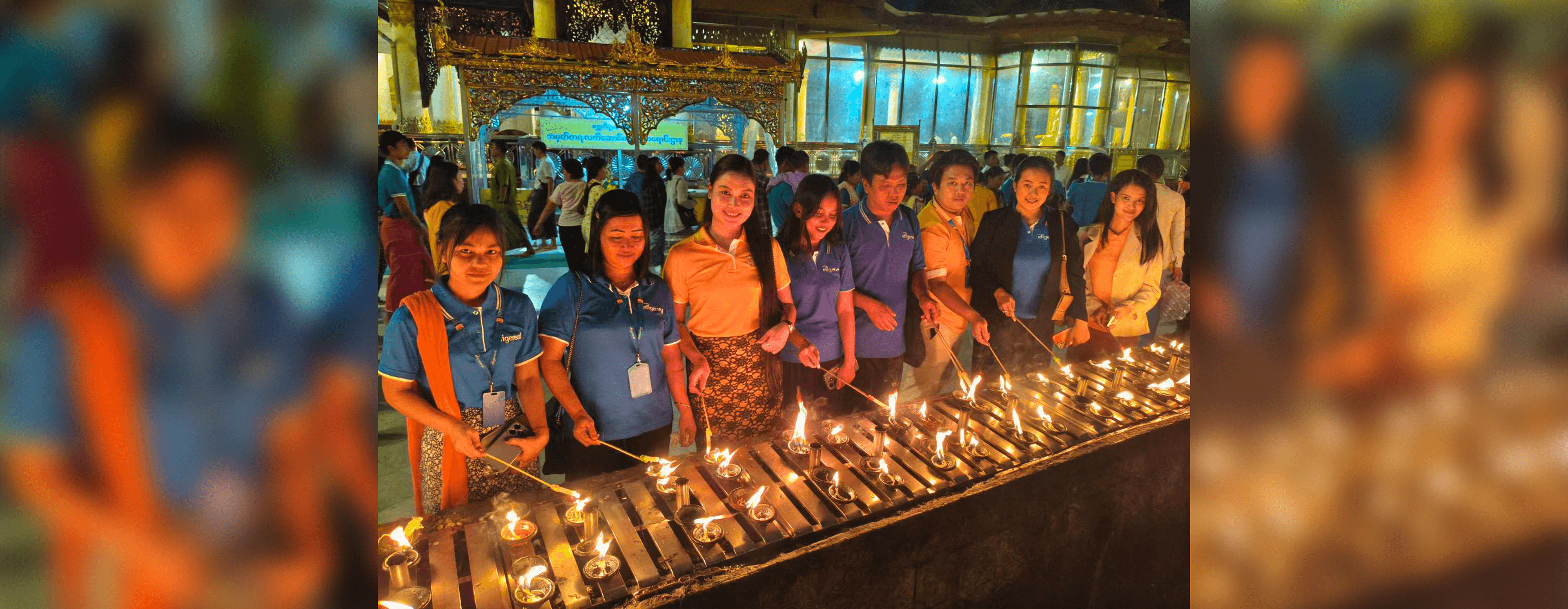 Commemorative Photos of the 11,000 Oil Lamps Offered at Shwedagon Pagoda in Celebration of EFD Group's Anniversary